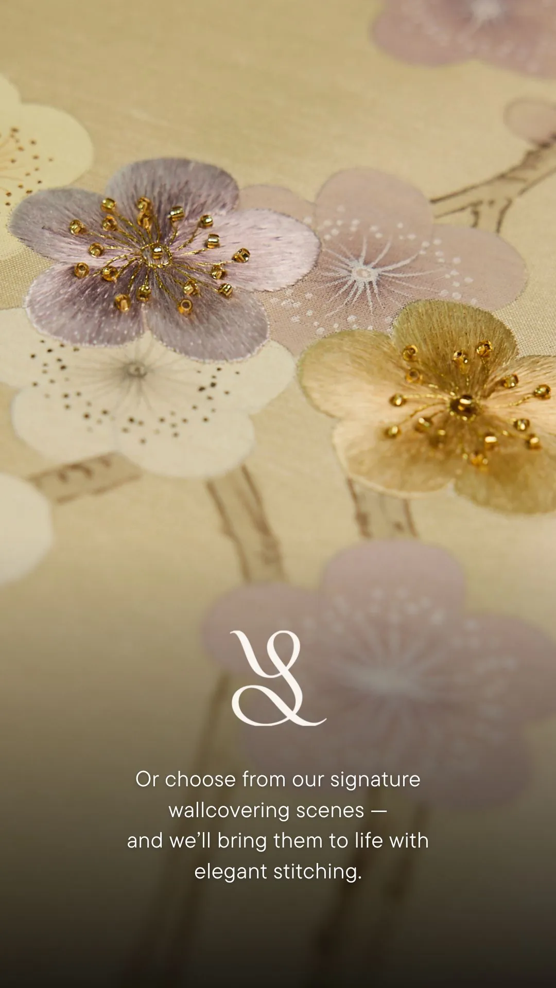 Story: embroidered blossoms, signature scenes