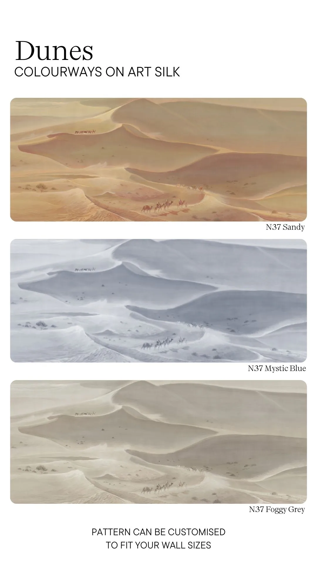 Story: Dunes colourways on art silk